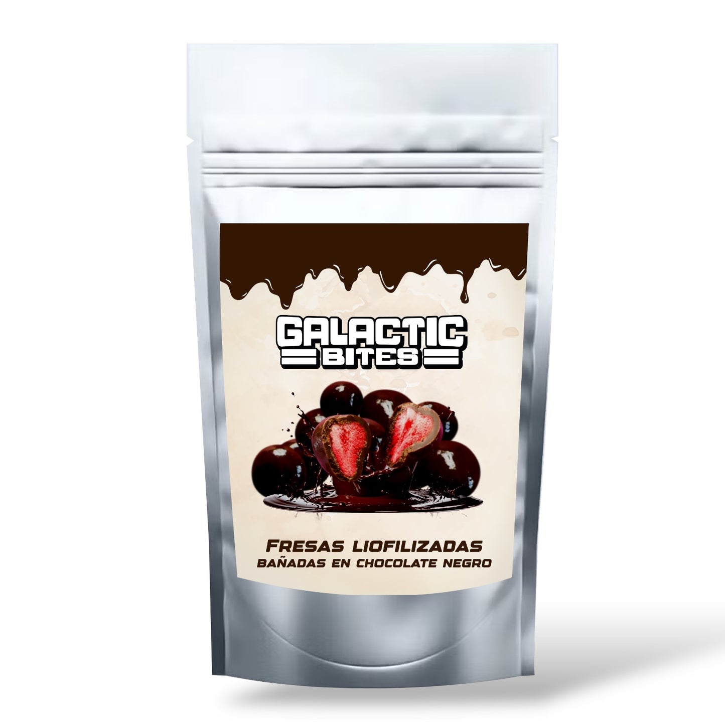 Fresas Liofilizadas Bañadas en Chocolate Negro